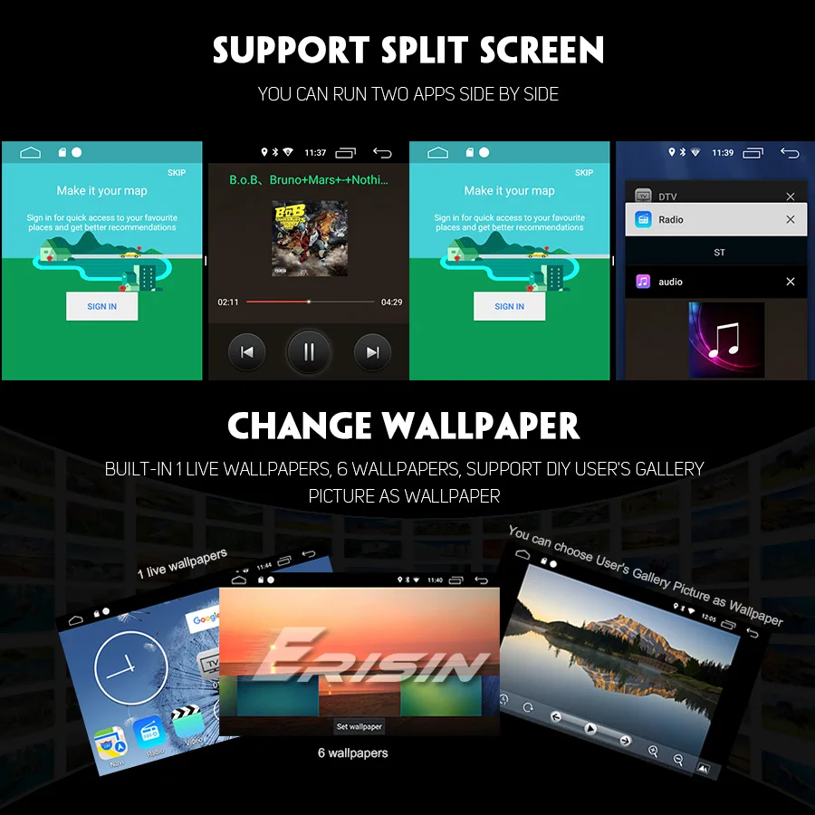 Best Erisin ES3515V 8" Car DVD Player Android 9.0 Car Radio DAB+ 4G GPS for VW Passat Seat Skoda 5