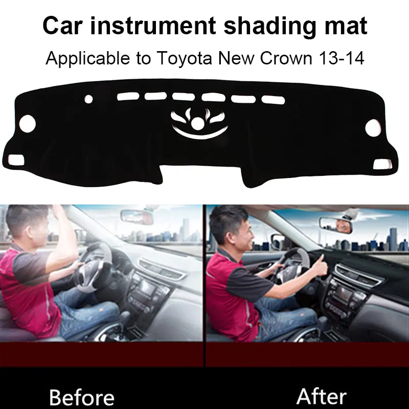 

Felt Fabric Silicone Slip Auto Interior Dashboard Mat Black Car Accessories Dashboard Cover Left Driver'S Seat Sun Cover Pad