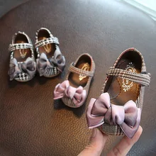 

Quality Spring Baby Girls Shallow Princess Shoes Unique Plaid Big Butterfly-knot Toddler Shoes First Walkers