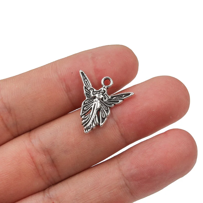 10 шт./лот металлическая Античная Серебряная бабочка из сплава гениальные
