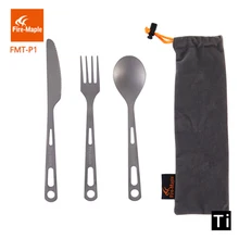 Fire Maple Spoon Fork Knife Outdoor Camping Titanium Cutlery set Picnic Tableware Lightweight Cookware Kit 3 pcs FMT-P1 цена Fire Maple Spoon Fork Knife Outdoor Camping Titanium Cutlery set Picnic Tableware Lightweight Cookware Kit 3 pcs FMT-P1 цены онлайн