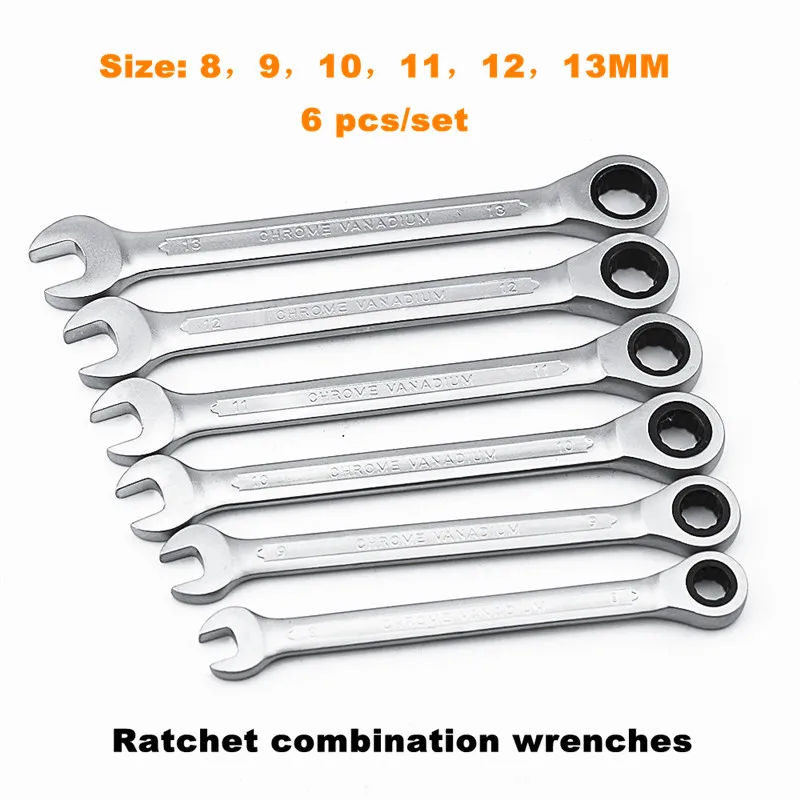 8-13mm-Combination-Ratchet-Pocket-Wrench-auto-repair-Hand-Tool-the-Key-Ratchet-spanners-with-ratchet