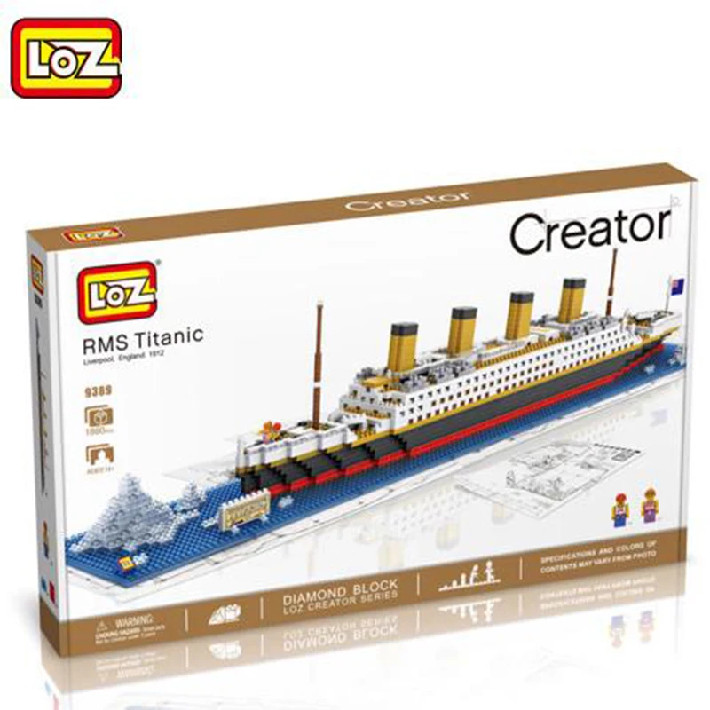 LOZ Diamond Blocks Technic Bricks строительные блоки игрушки RMS Titanic корабль Паровая лодка