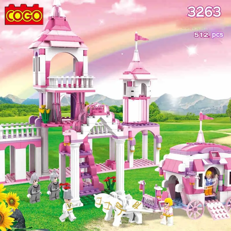 

COGO For Girl Fairy Tail Princess Castle Models & Building Toy Bricks Building Blocks Compatible
