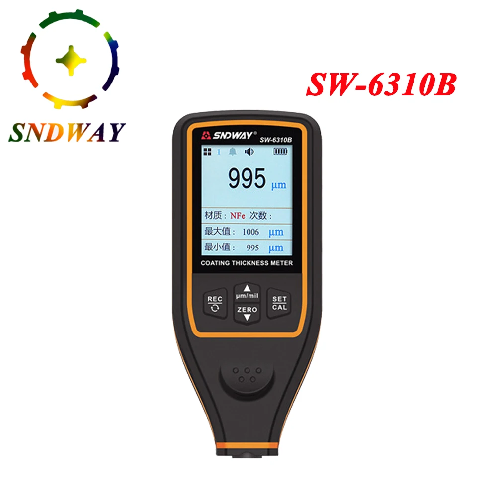 

Sndway Coating Thickness Gauge Car Paint Detector Refinishing Paint Micrometer Automotive Coating Test Probe Meter
