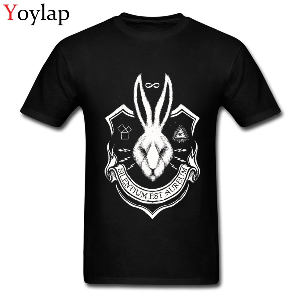Group Tops T Shirt for Male Graphic Autumn Round Neck 100% Cotton Short Sleeve T-Shirt Silence is Golden Printed On Tee Shirt black
