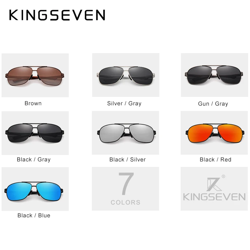 Солнцезащитные очки KINGSEVEN Поляризованные алюминиевые зеркальные для