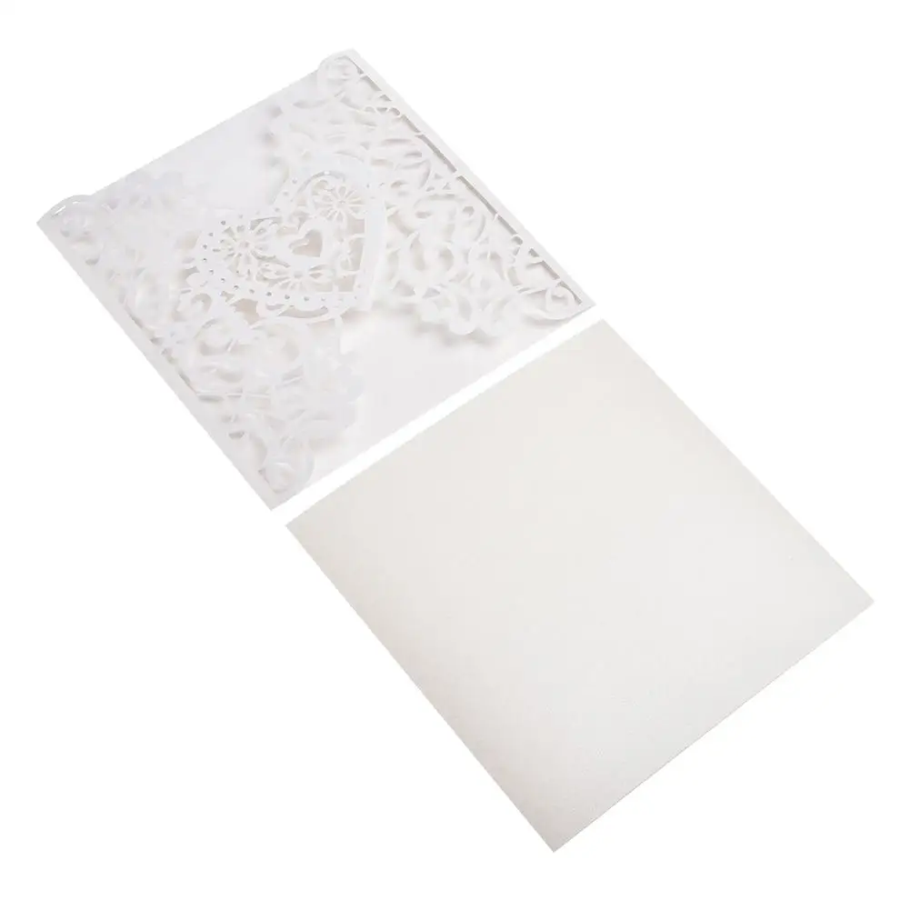  2018 Hot 10PCS European Style Elegant Delicate Carved Lace Wedding Party Invitations Cards Wedding  - 32902877262