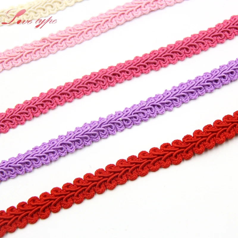 

5M/Lot 12MM/8MM DIY Colorful Trim Sewing Lace Centipede Braided Lace Ribbon Home Party Decoration Clothes Curve Lace Accessories