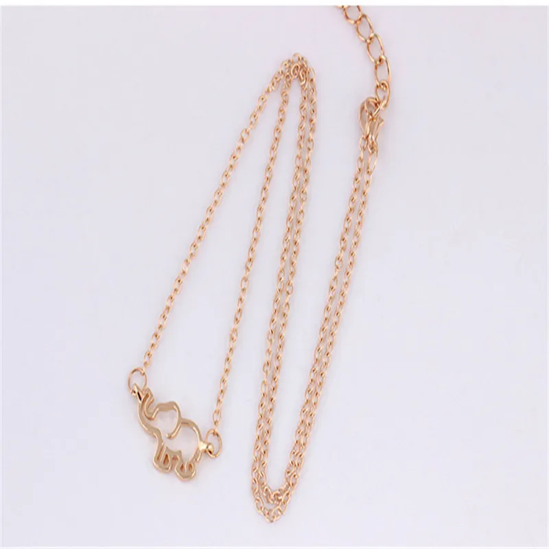 

2019 New Design Elephant Silver Golden 2 Color Necklace Pendant Popular European Hot Sale Jewelry Gift Alloy 3.2g Cute Delicate