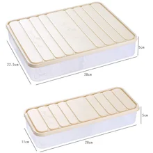 Кухонный квадратный холодильник, коробка для хранения с крышкой, Бытовая пластиковая пищевая печать, замороженные пельмени коробка для овощей, органайзер, коробка
