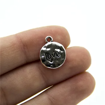 

20 units Pendant antique sliver small cute love Pendants Jewelry Findings & Components D-3-307