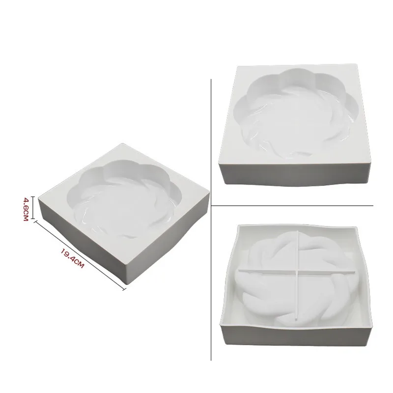 Rose Flower Circle Dessert Chocolate 3D Cake Mold Art Mousse Silicone Cake Decor Mould DIY Baking Pastry Tools 2