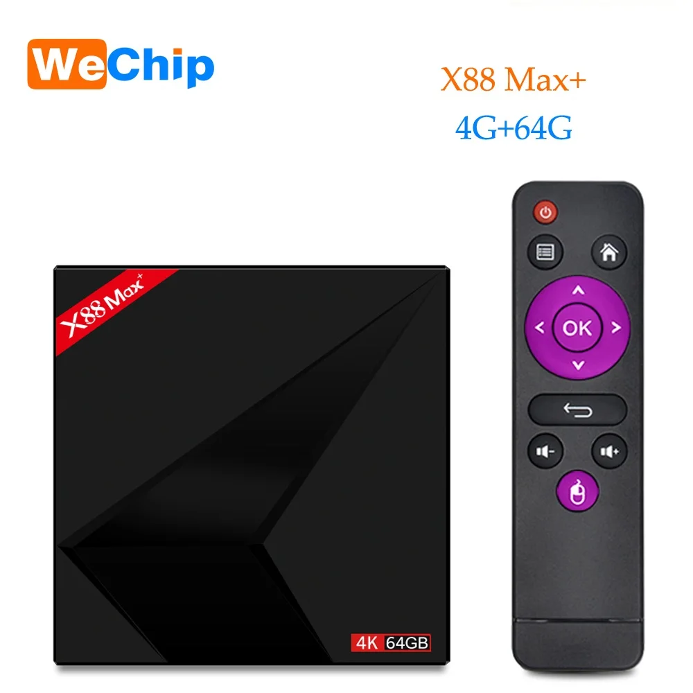 X88 MAX + ТВ коробка Android 8 1 4 ГБ 64 2 4G /5G dual band Wif RK3328 пятиядерный ГП 4k HD Media Player добавить