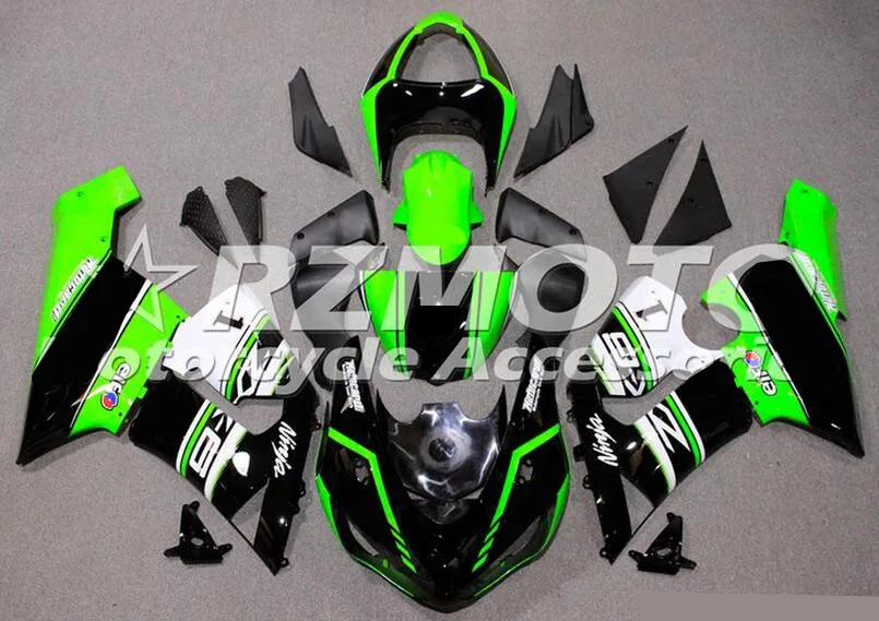 

New Abs motorcycle Fairings Kit Fit for kawasaki Ninja ZX6R 636 2005 2006 05 06 6R ZX-6R Bodywork set Custom Green black