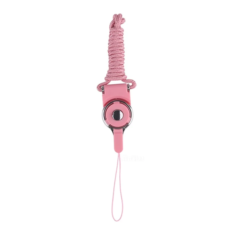 Многофункциональный мобильный брелок, веревка, шнурок для сотового телефона, шейный ремешок, ремешок для камеры, вращающийся для Apple iPhone 8 7 6s Plus - Цвет: pink