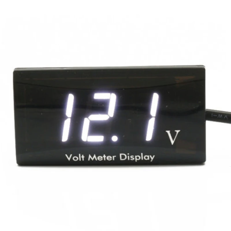 12V Цифровой многоцветный светодиодный дисплей Автомобильный измеритель напряжения вольтметр Панель Водонепроницаемый