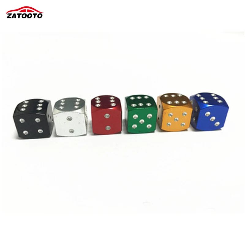 Zatooto (50pieces/lot ) Aluminium Alloy Dice American Schrader Cycle