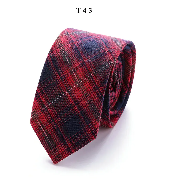 Хлопок, галстук, 6 см, бренд, новая мода, популярные в трусах мужские галстуки, в горошек, с принтом на шее, галстуки для мужчин, галстуки ручной работы, свадебные T04-21 - Цвет: T43