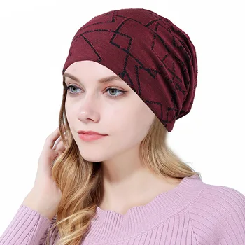

25PCS / LOT SINGYOU Spring Autumn Thin Breathable Beanie Skullie Cap Double Layer Soft Men Women Turban Hat Gorros