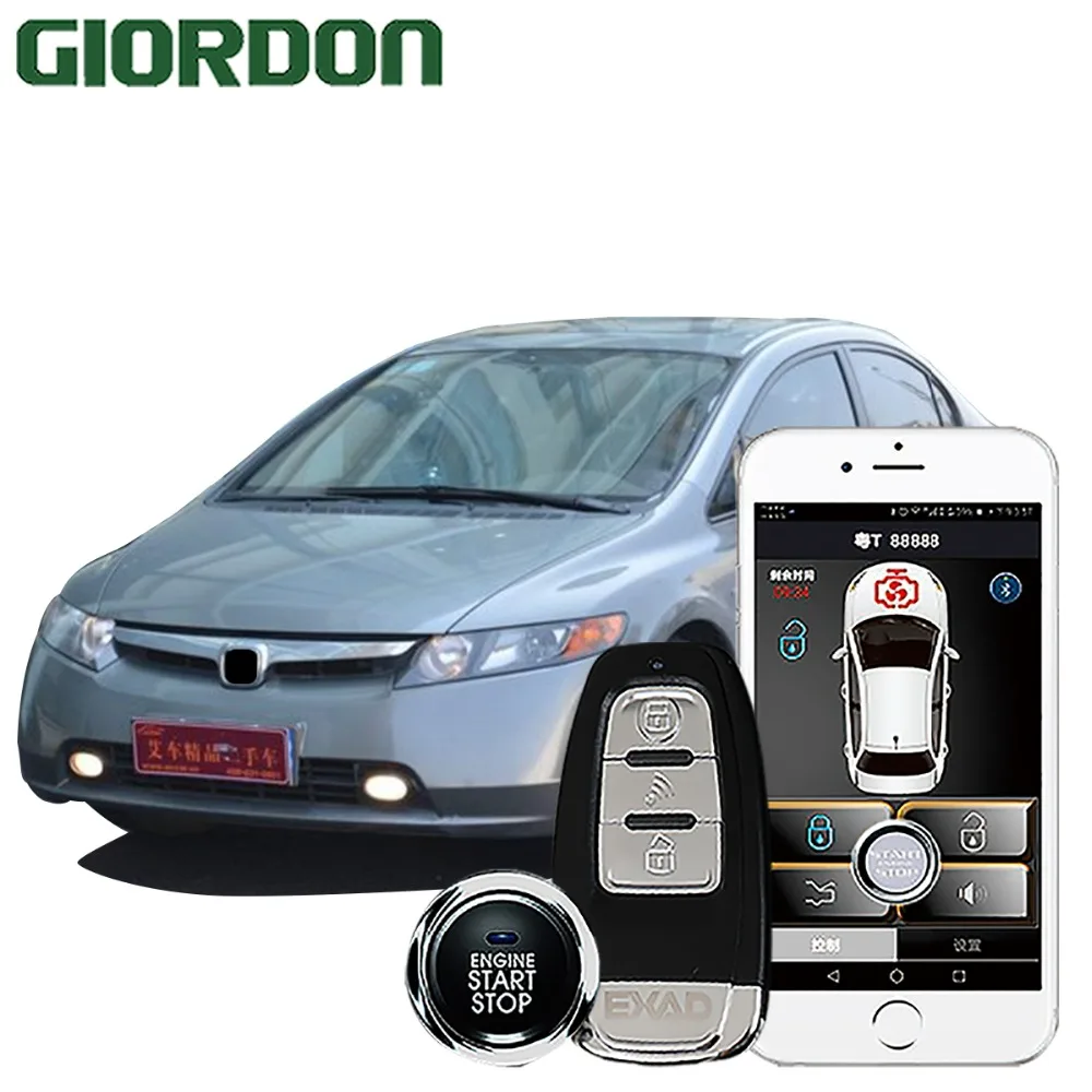 

CIVIC 2008 car accessories Keyless Entry Comfort System PKE Phone APP Remote Start Car Engine Car Alarm Push 913
