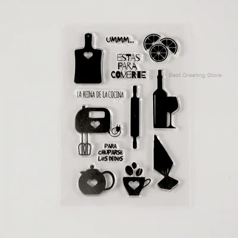 Transparent Stamps Kitchen Stuff Stamps Scrapbook Embellishments