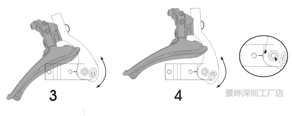  original GY K51AS folding bike 360 digree full angle adjustable clamp adaptor bicycle derailleur ar