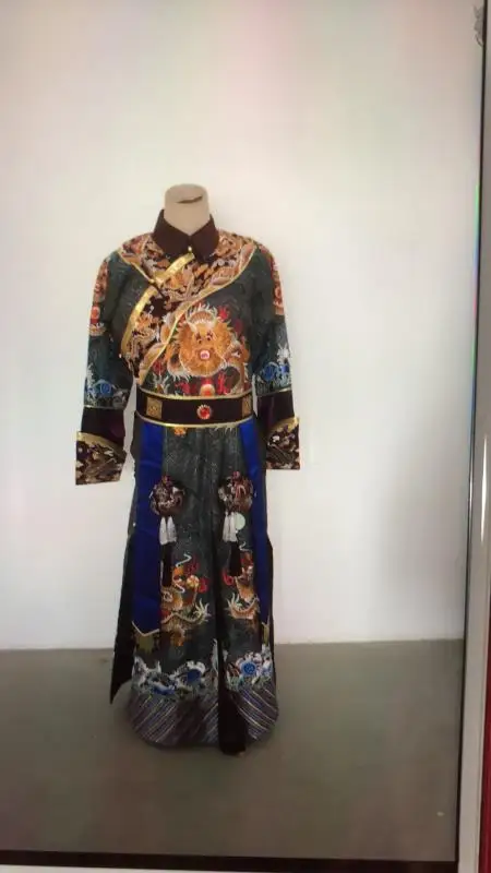 Зимний дизайн династии Цин принц официальный костюм Hanfu для ТВ-игра bubujingxin Великолепная вышивка мужской костюм только без шляпы