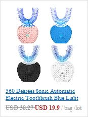 360 градусов звуковая электрическая зубная щетка новое обновление поколения синий светильник интеллектуальная зубная щетка с памятью Индуктивная зарядка u-тип