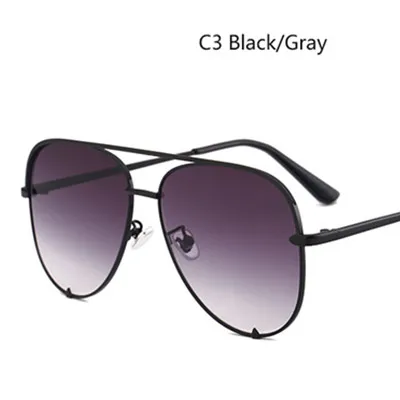 C3 Black.Grey Сексуальный Пилот очки Для женщин Для мужчин Элитный бренд солнцезащитные очки черный розовое зеркало объектив gafas-де-сол женские солнцезащитные очки - Цвет линз: C3 Black.Grey