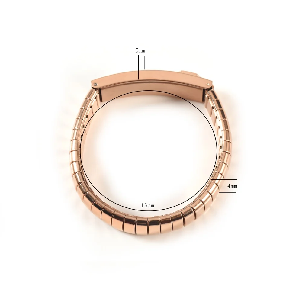 Ювелирные изделия Wollet, ID браслет, эластичный браслет из нержавеющей стали, медицинский браслет для мужчин и женщин, индивидуальная медицинская карта - Окраска металла: Rose Gold 19cm Men