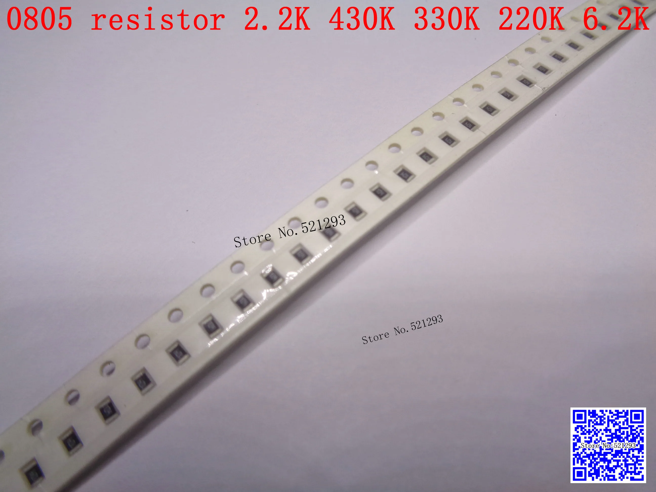 0805 F SMD резистора 1/8 Вт 2,2 К 430 К 330 К 220 К 6,2 К Ом 1% 2012 чип резистор 500 шт./лот