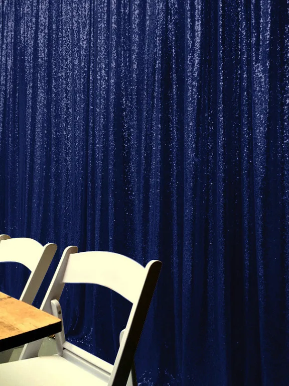 

ShinyBeauty 20FT X 10FT Navy Blue Luxury Sequin Drapes Big Size Shimmer Sequin Curtain/Backdrop/Background for Wedding Party