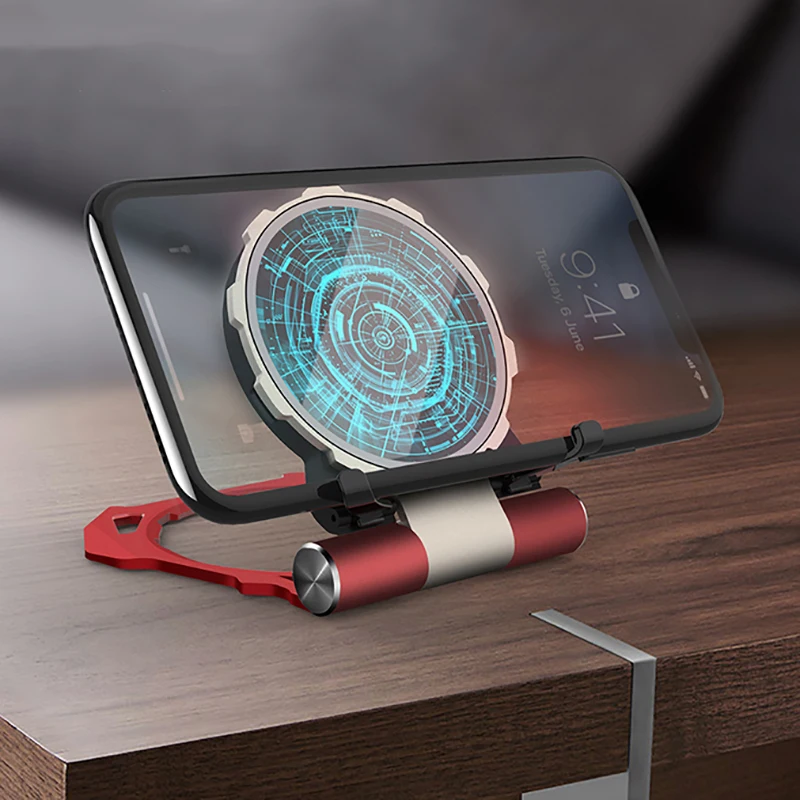 Qi Fast Wireless Charger For Samsung Galaxy S8 S9 Note 9 8 Quick USB Foldable Metal Charger For iPhone X 8 Plus Mirror Charger