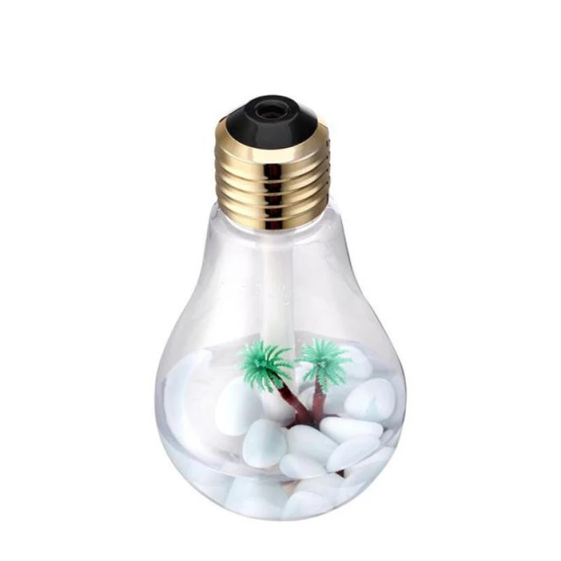 

light bulb 400ml Shape Lamp Humidifier Home Aroma LED Humidifier Air Diffuser Purifier Atomizer Discolor Humidifier