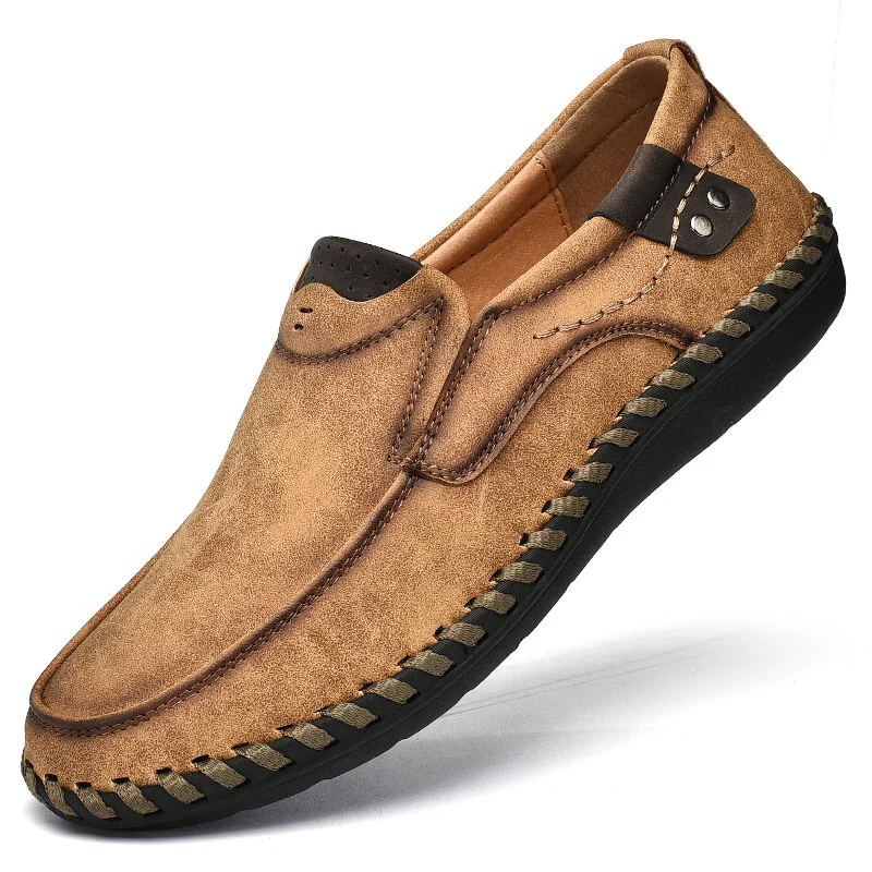 2019 Marca De Misalwa Barco Grande Marrom Primavera Casuais Para brown Suave Homens Preto Homem Qualidade Dos khaki Condução Tamanho Black Sapatos Couro Da Mocassins EEvwqfS