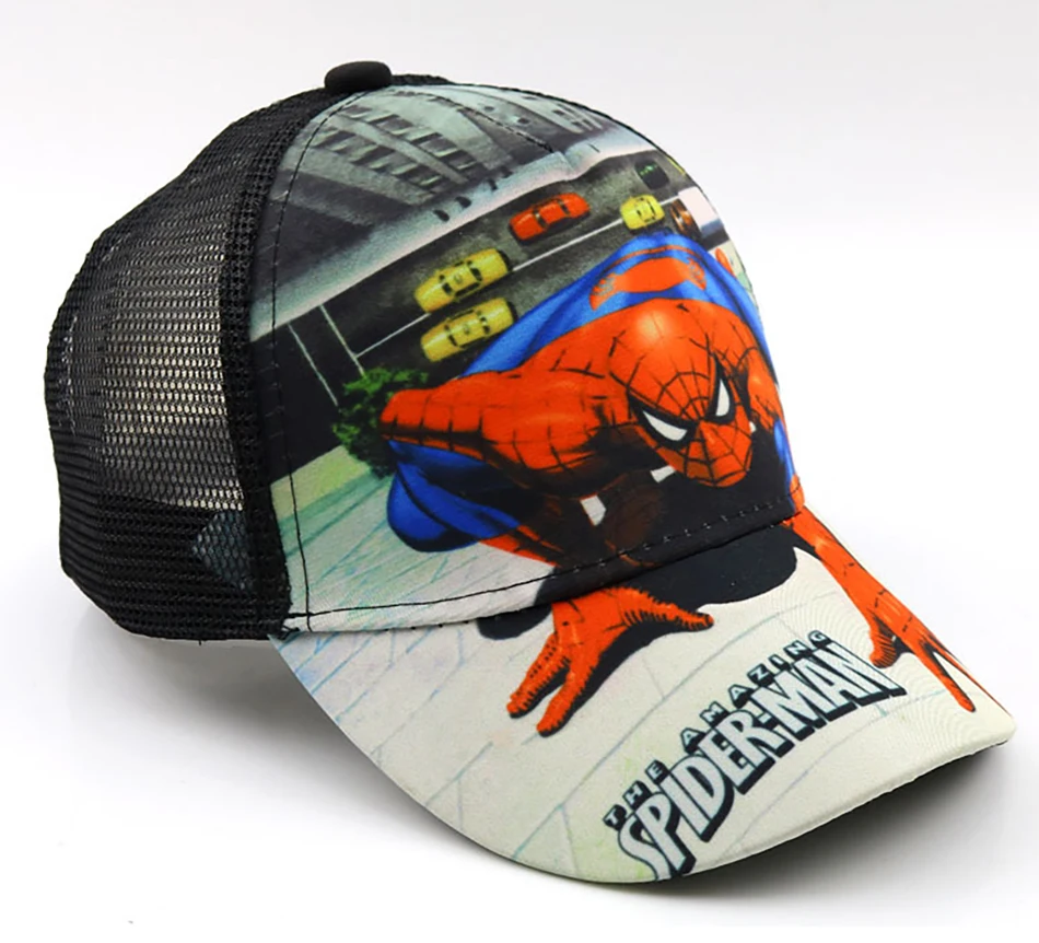 Коллекция года, летние детские шапки для мальчиков и девочек, бейсбольная кепка с изображением Человека-паука для мальчиков и девочек, хип-хоп кепка, детская шапочка от солнца, Snapback