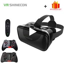 VR Shinecon 6,0 Viar стерео шлем очки виртуальной реальности 3 D 3D очки гарнитура шлем для смартфона смартфон видео линзы