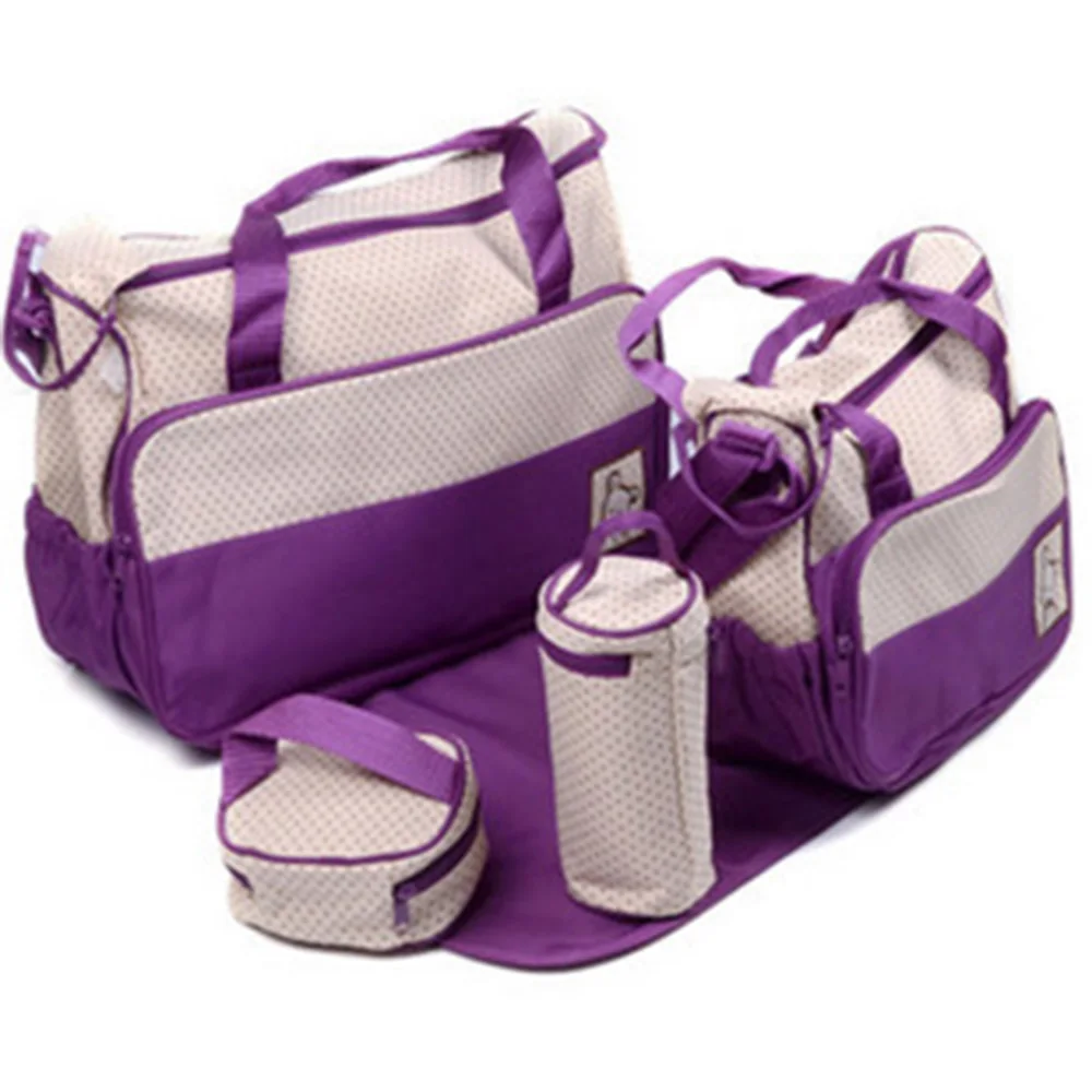 5 pièces bébé Sacs Ensemble Mummy à langer COUCHE fourre-tout L /& Petit sac