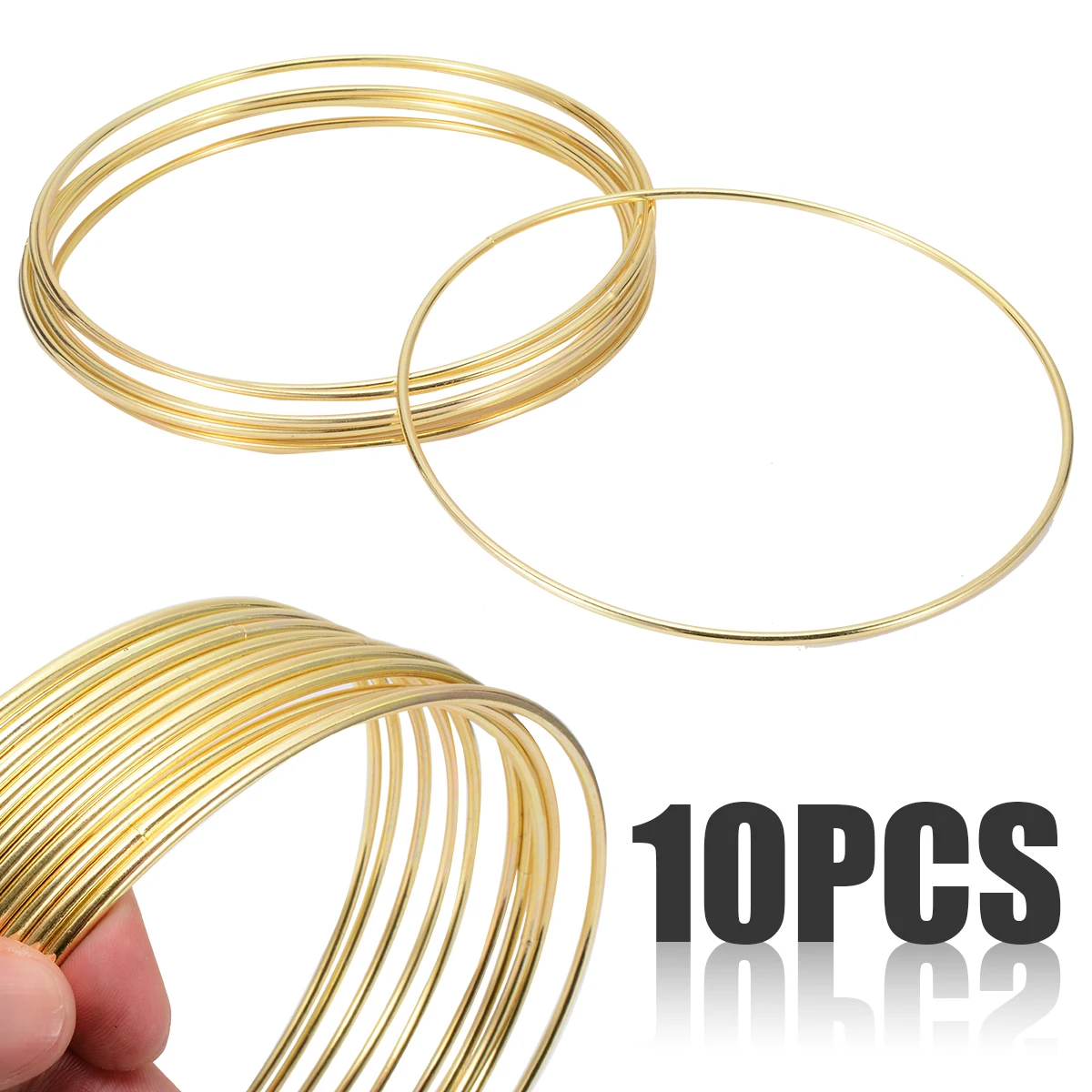 10PCS 2.8*150mm Gold Dream Catcher Dreamcatcher Material Metal Rings Hoops For DIY Handmade Wicker Crafts Tool Accessories