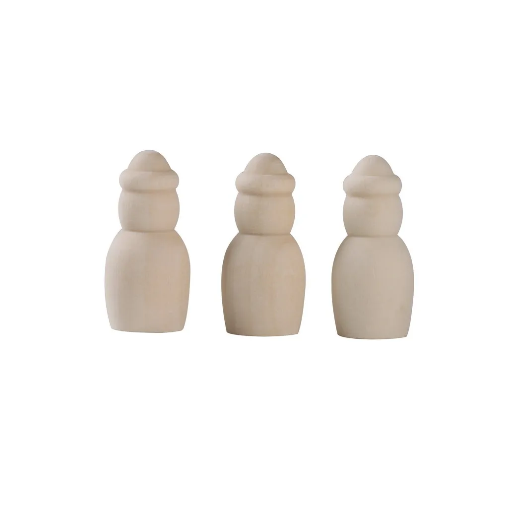 20pcs Unfinished Wood Blank DIY Family People Wooden Peg Dolls Bodies for Art Craft