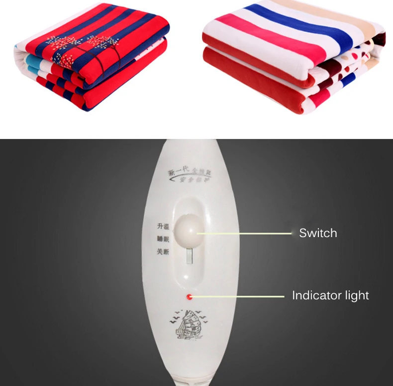 Одеяло с электрическим подогревом для зимы, теплая грелка для кровати, Электрический матрас, термостат, нагревательное одеяло s из мягкой ткани 150x120 см