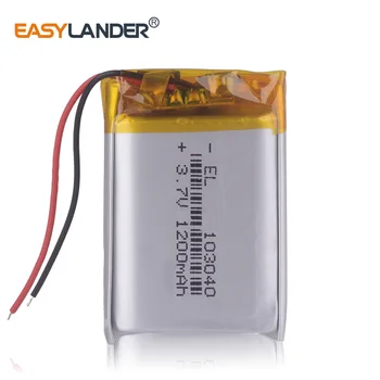 

10pcs/Lot 3.7V 1200mAh Rechargeable li Polymer Li-ion Battery For GPS PSP MP3 SPeaker DIY PAD Power LED Bluetooth Pen 103040