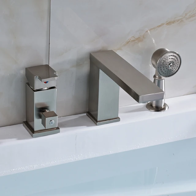 Ulgksd 3pcs Bathroom Faucet W Hand Shower Mixer Taps Bathtub Ulgksd 3pcs Bathroom Faucet W Hand Shower Mixer Taps Bathtub Br Water