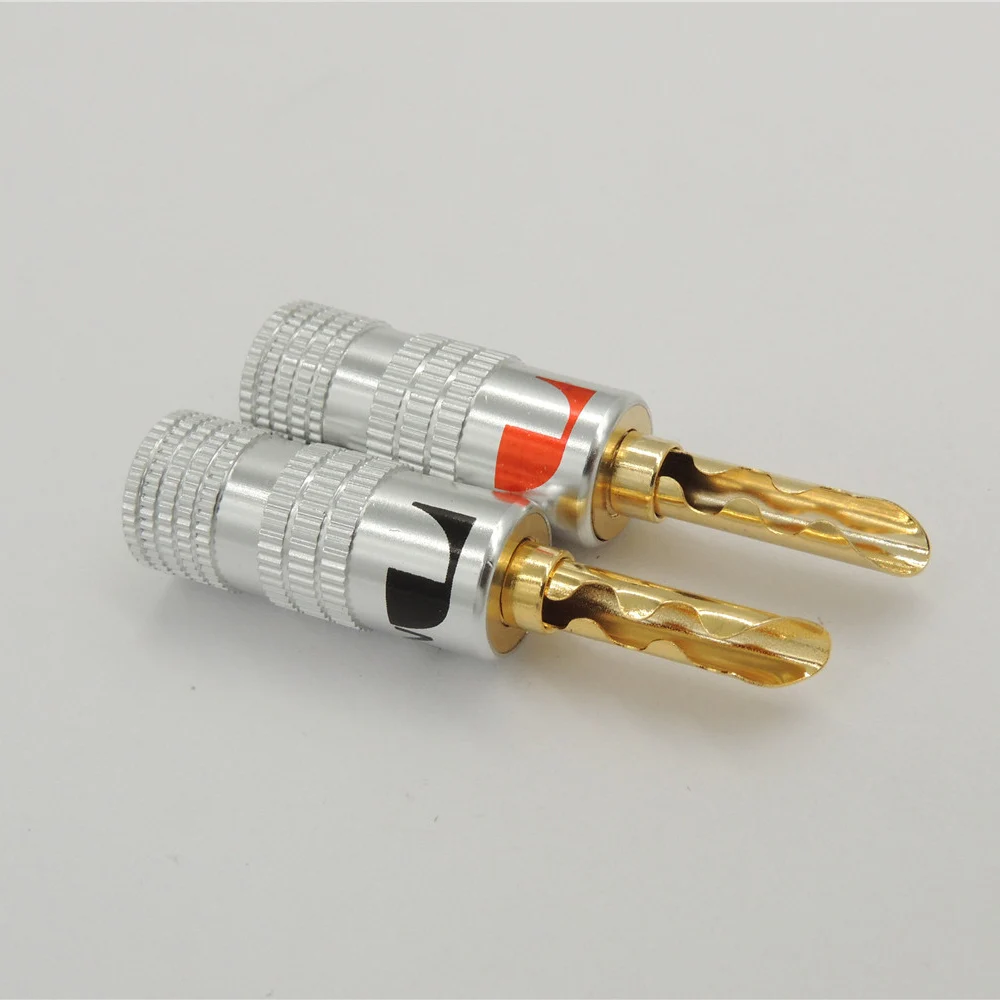 HIGH END 24K Gold plated Speaker Wire Cable Connectors Nakamichi Banana
