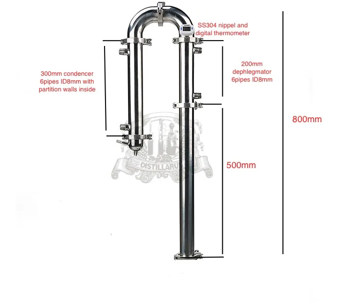 

NEW 2019 Column for distillation diameter 2" (51mm)