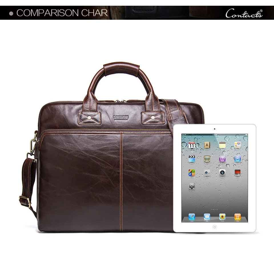 Роскошная брендовая натуральная сумка-мессенджер, мужская кожаная сумка, 15,6 дюймов, портативный высококачественный портфель для бизнеса и компьютера