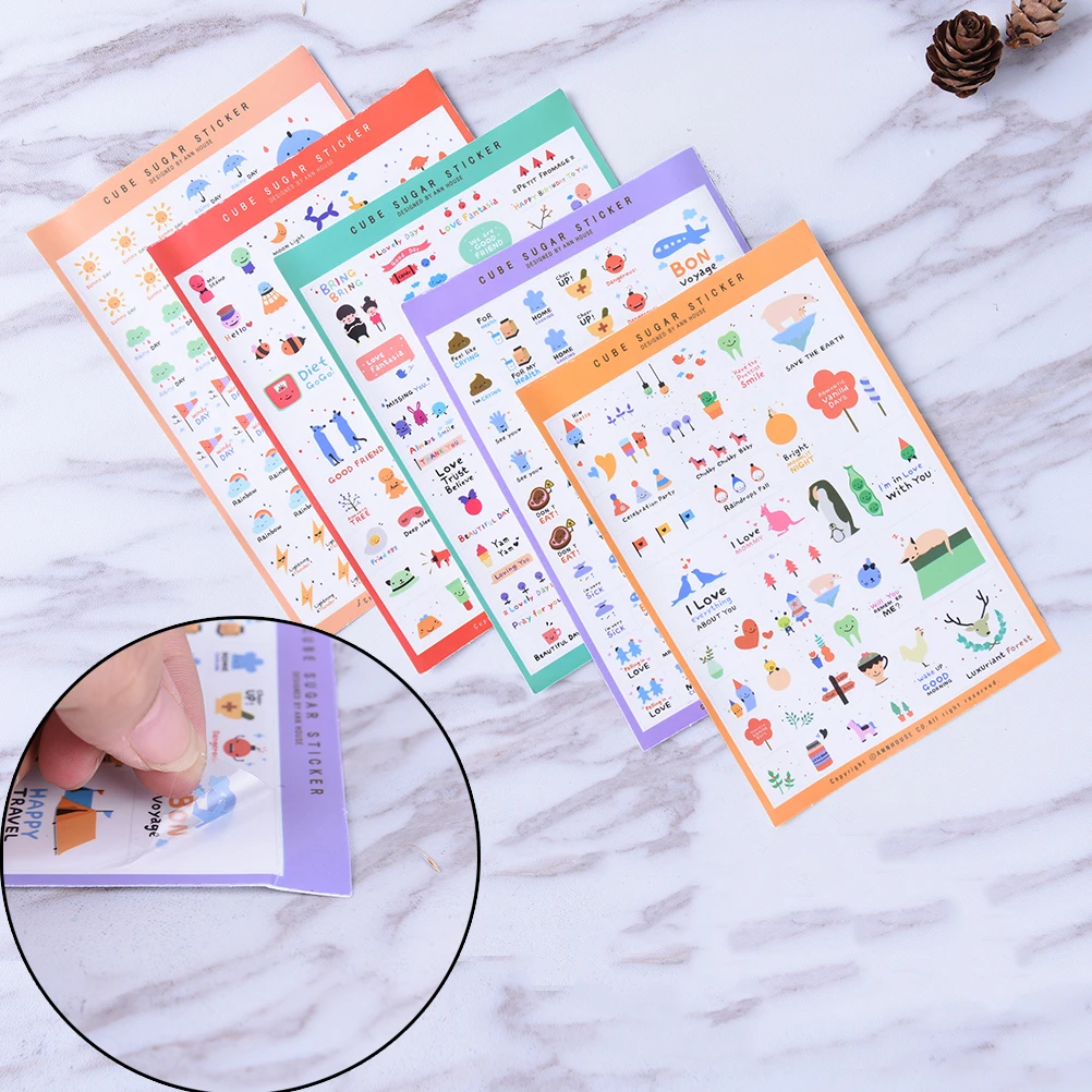 5 листов/набор наклейки из ПВХ|calendar card|calendars cutecute calendar |