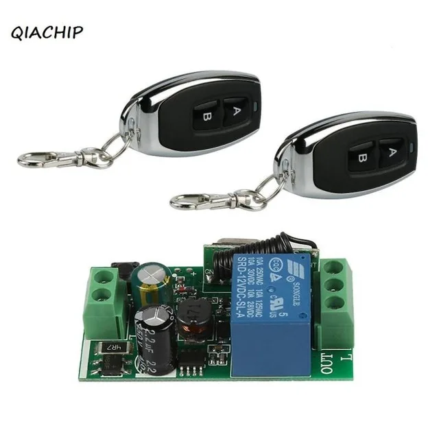 

Universal 433MHz RF 2-Channel Remote Control Switch Learning Code Key Fob Transmitter 433 MHz 1 Channel Relay Receiver