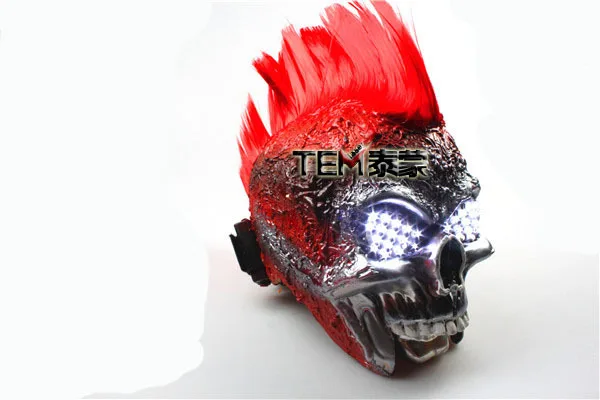 Бесплатная доставка Ghost Rider Череп Маска/Хэллоуина маски/светодиодный Очки для шоу